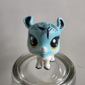 🌟Littlest Pet Shop # 1-51 Sapphire Rhinostar Blue Black White Rhino Rare LPS